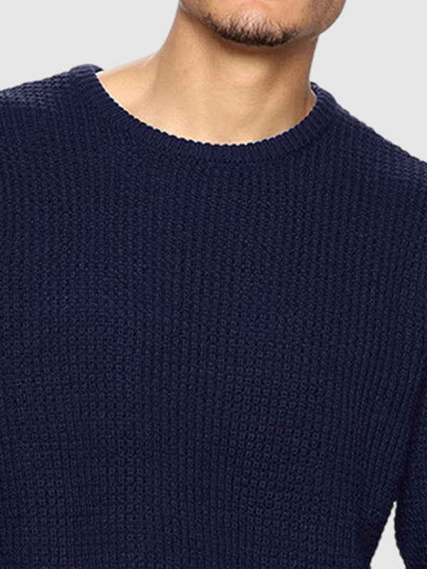 Pull à col rond coupe décontractée pour homme