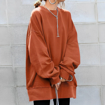Pull à col rond oversize pour femme