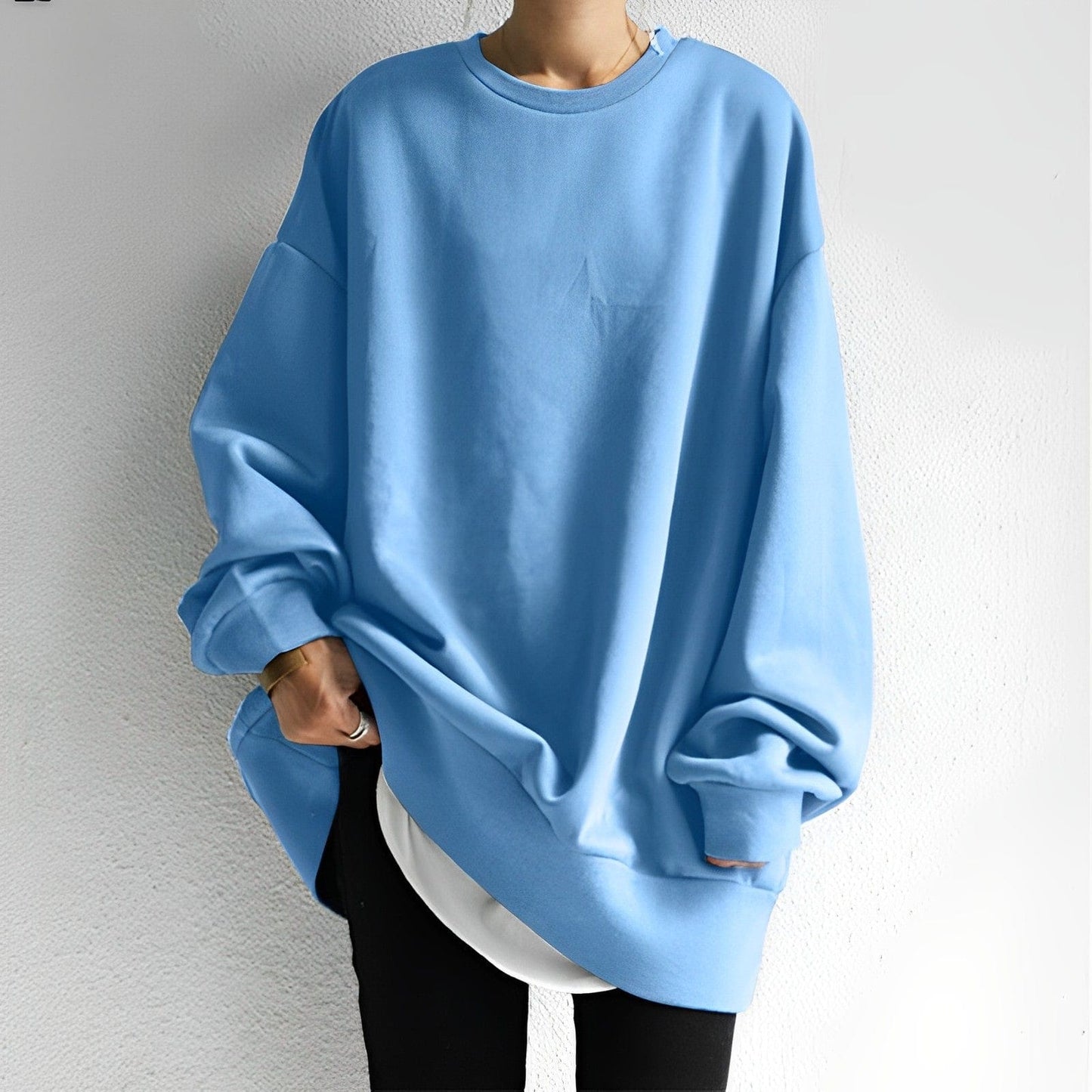 Pull à col rond oversize pour femme