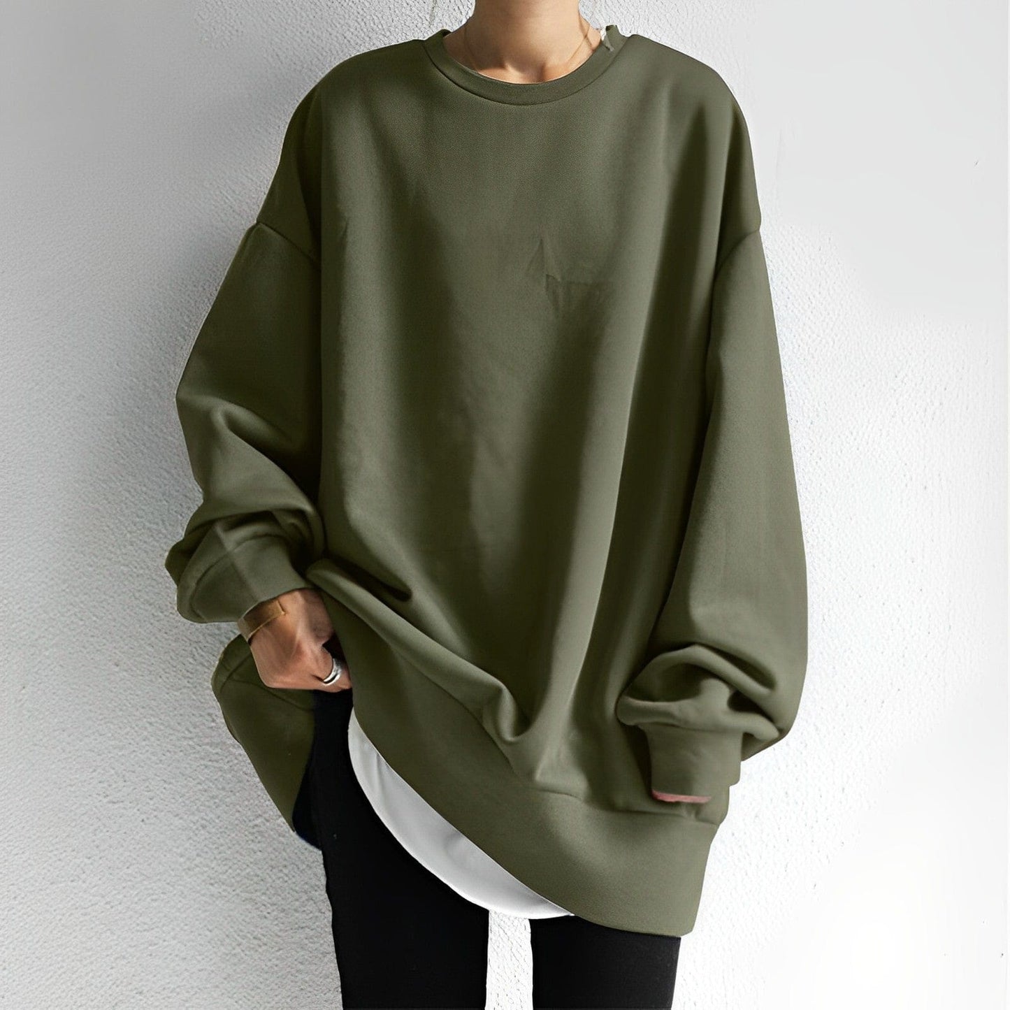Pull à col rond oversize pour femme