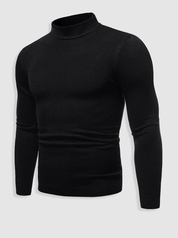 Pull à col roulé coupe slim pour homme