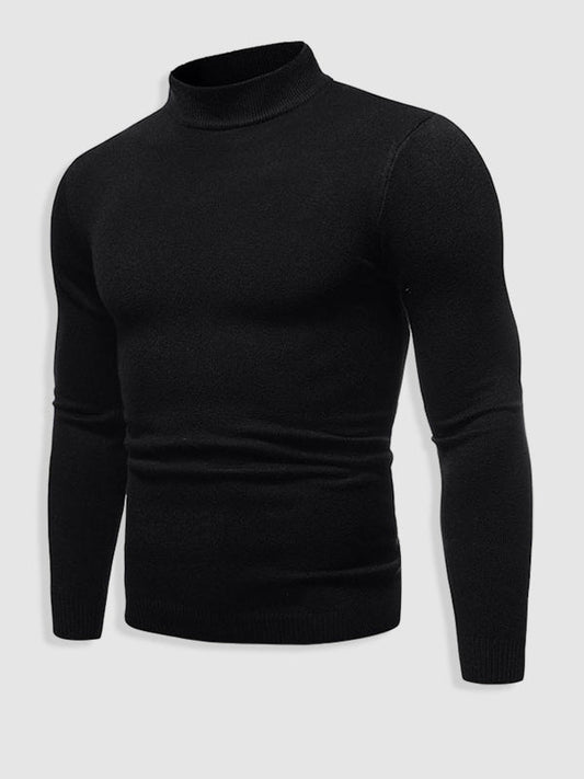 Pull à col roulé coupe slim pour homme