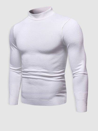 Pull à col roulé coupe slim pour homme