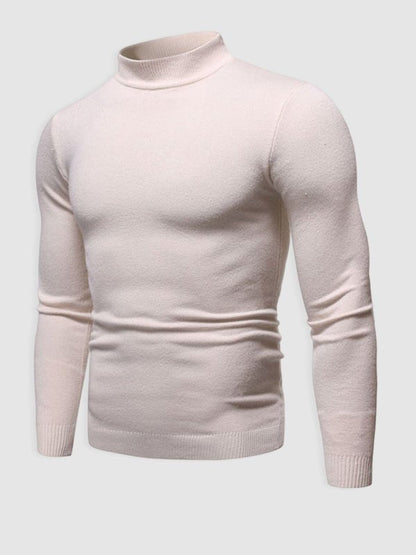 Pull à col roulé coupe slim pour homme