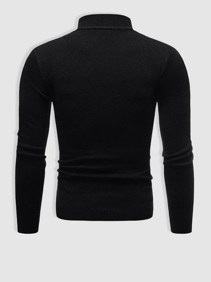 Pull à col roulé coupe slim pour homme