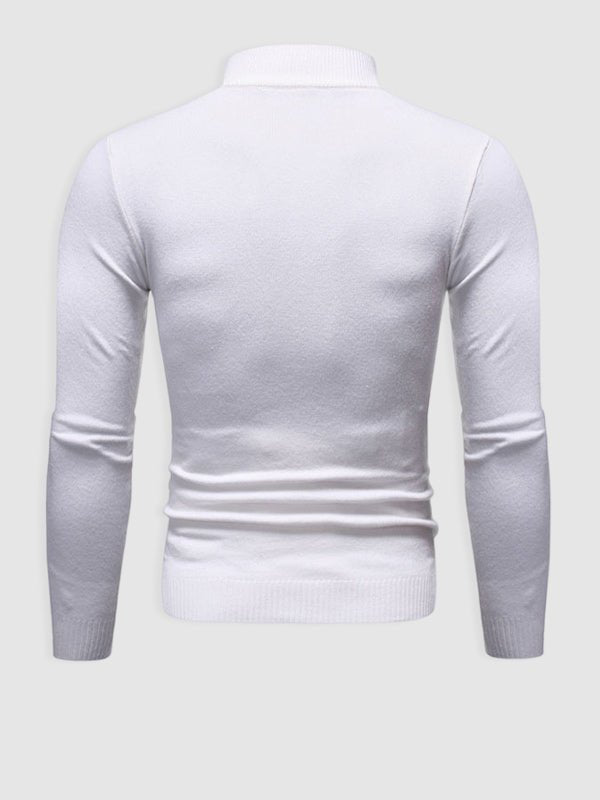 Pull à col roulé coupe slim pour homme