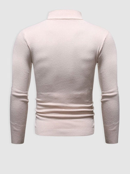 Pull à col roulé coupe slim pour homme