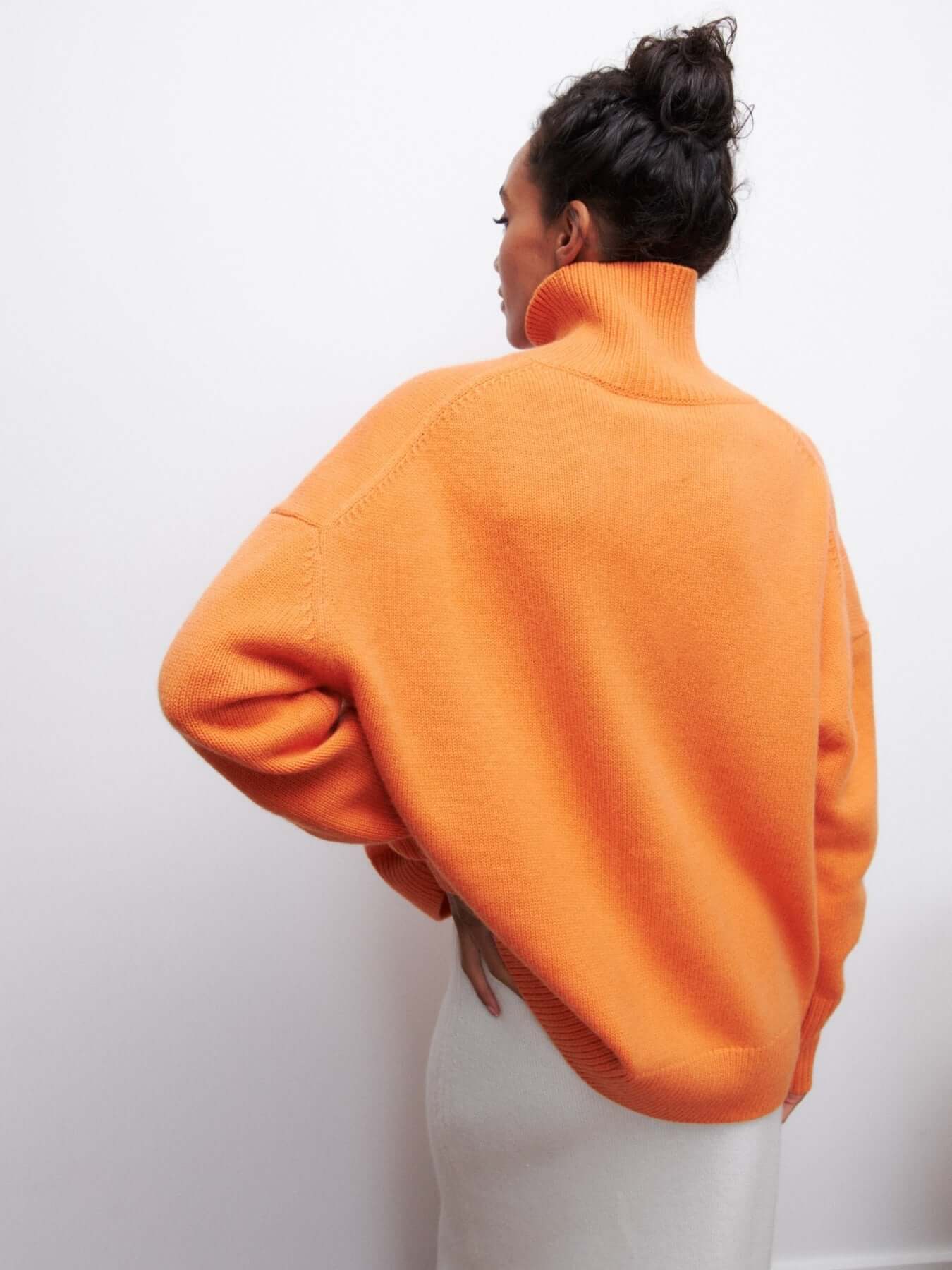 Pull à col roulé oversize femme