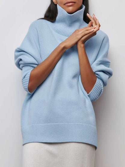 Pull à col roulé oversize pour femme