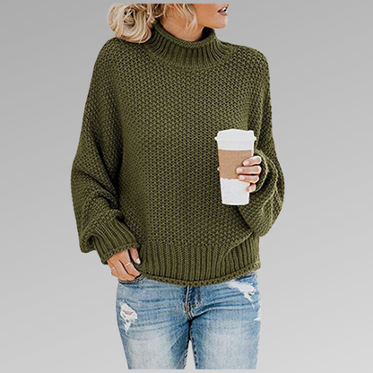 Pull à col roulé oversize pour femme