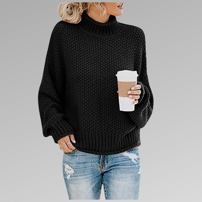 Pull à col roulé oversize pour femme