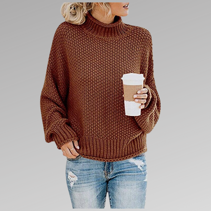 Pull à col roulé oversize pour femme