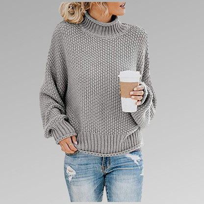 Pull à col roulé oversize pour femme