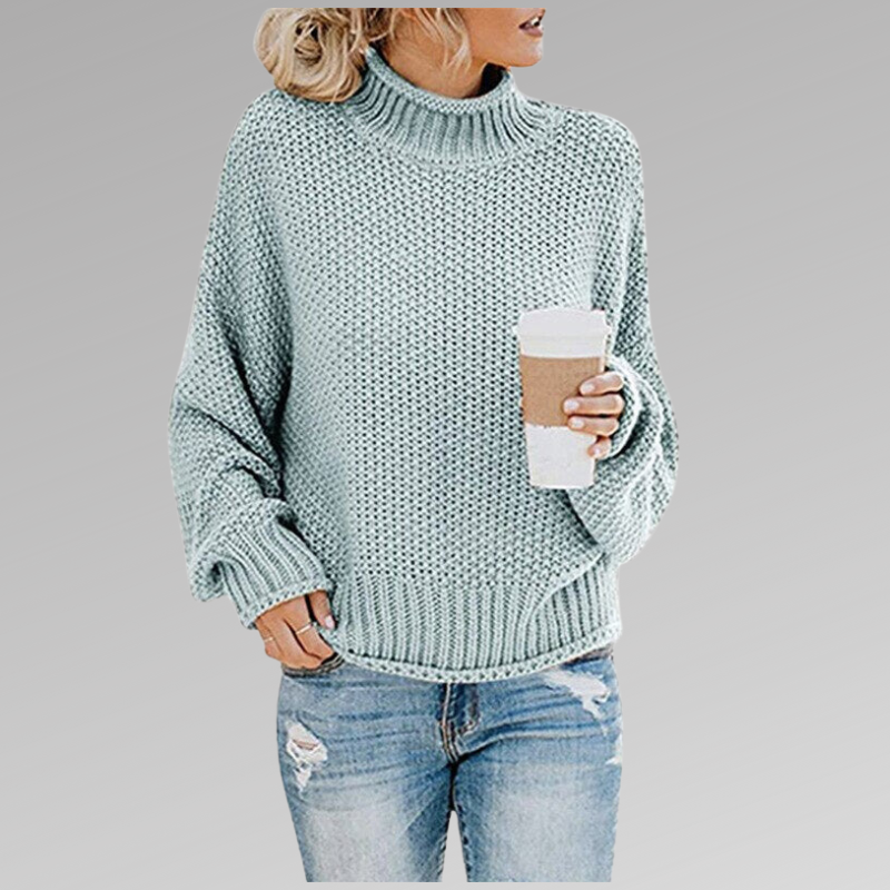 Pull à col roulé oversize pour femme