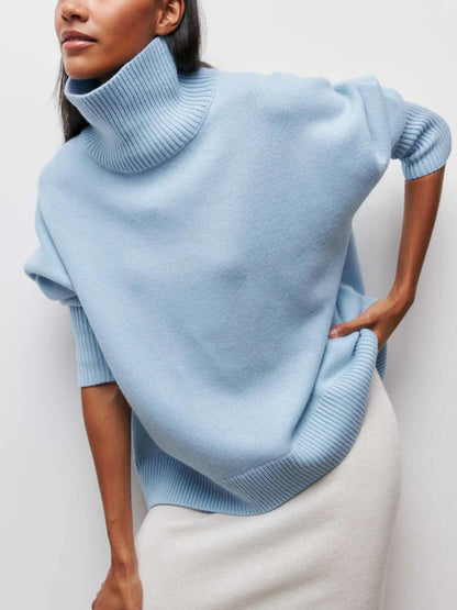 Pull à col roulé oversize pour femme