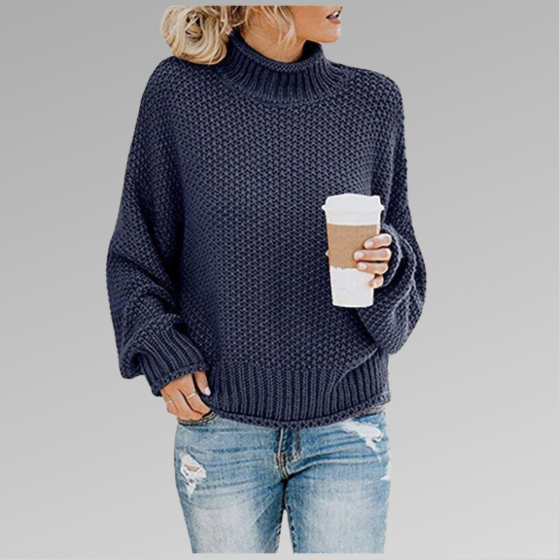 Pull à col roulé oversize pour femme
