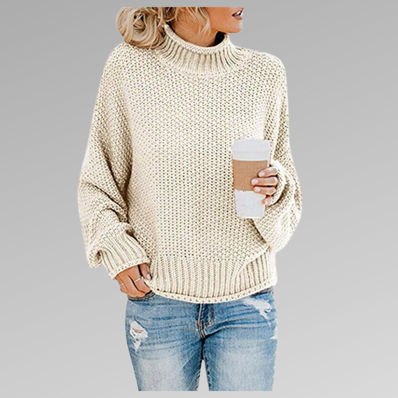 Pull à col roulé oversize pour femme