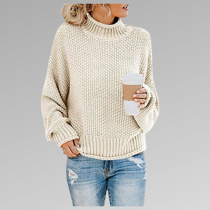 Pull à col roulé oversize pour femme