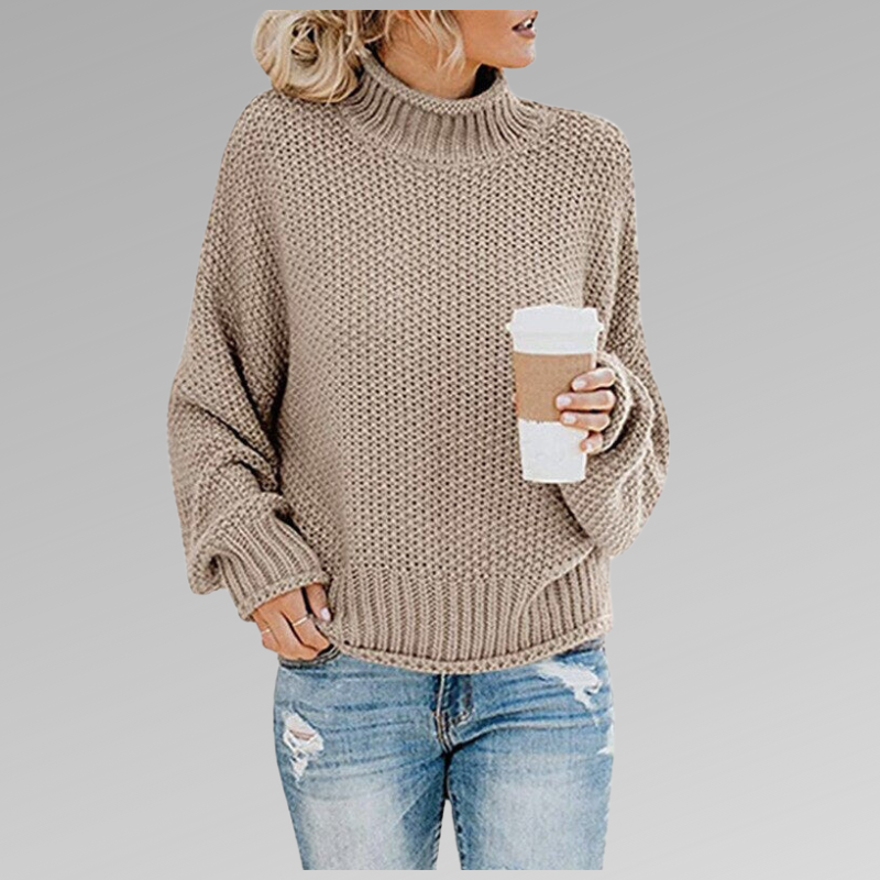 Pull à col roulé oversize pour femme
