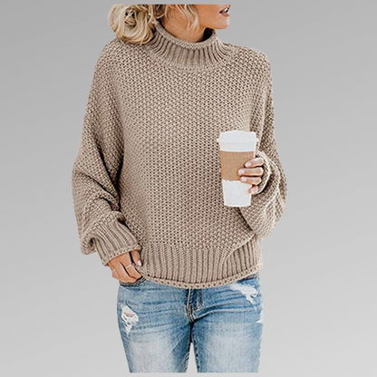 Pull à col roulé oversize pour femme