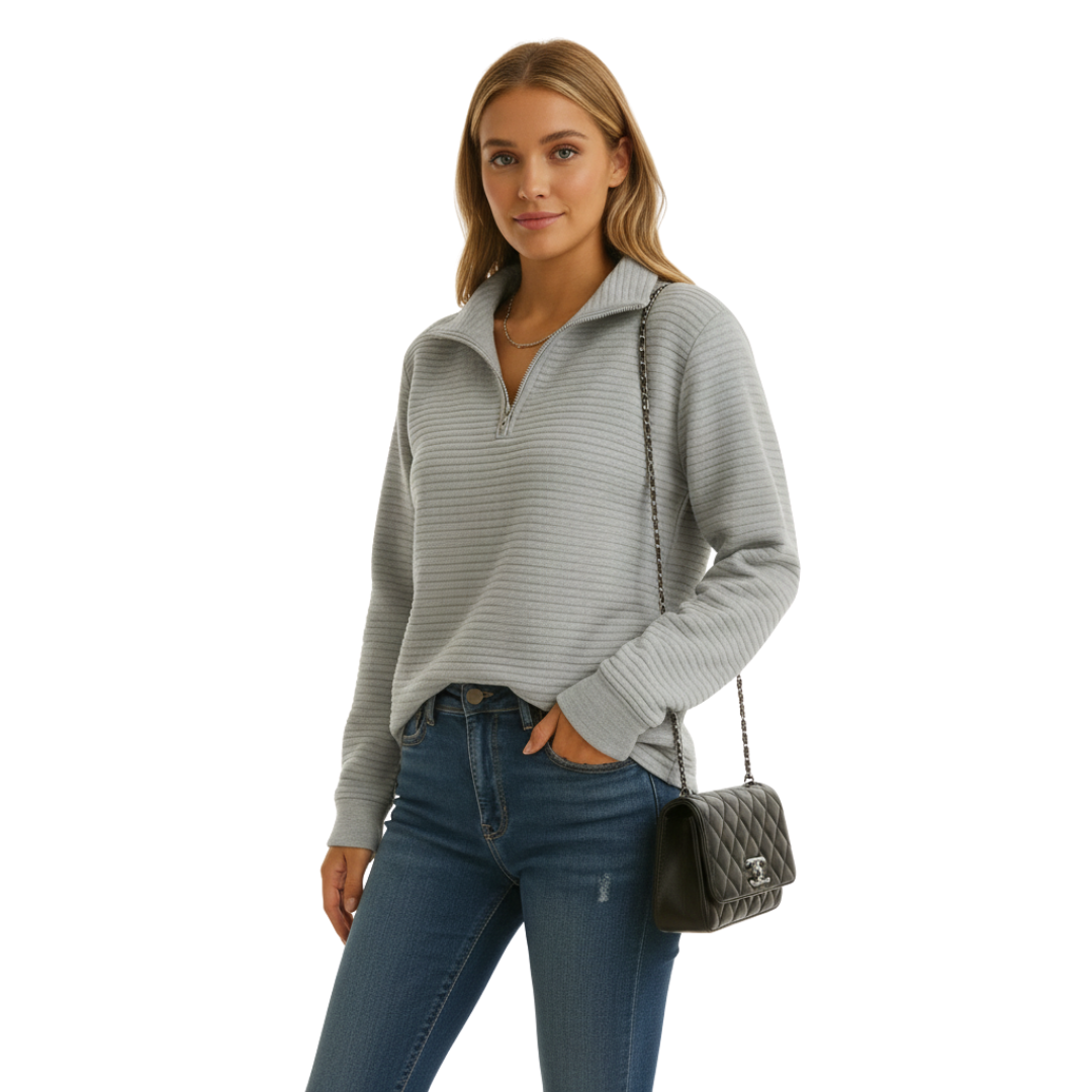 Pull à demi-zip