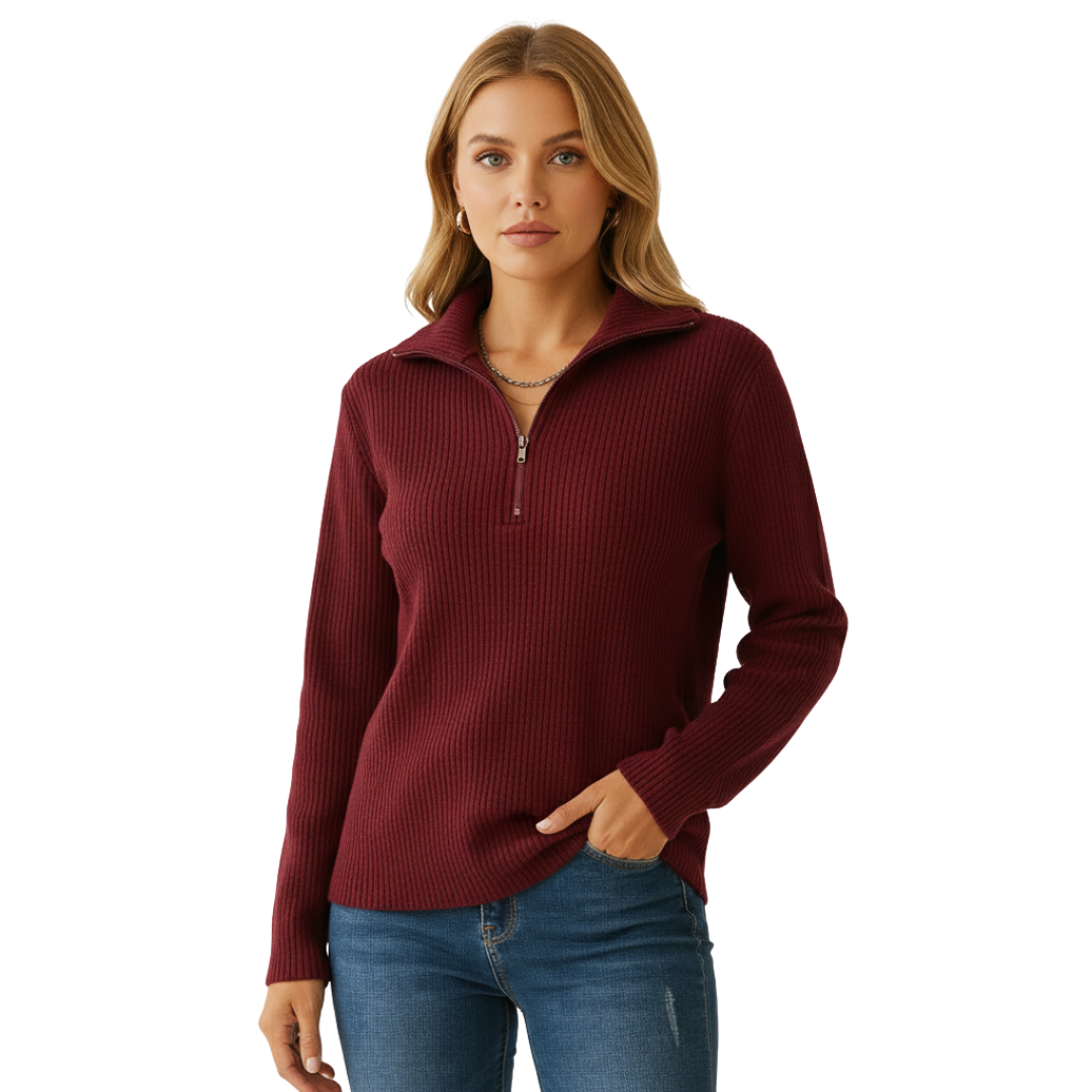 Pull à demi-zip