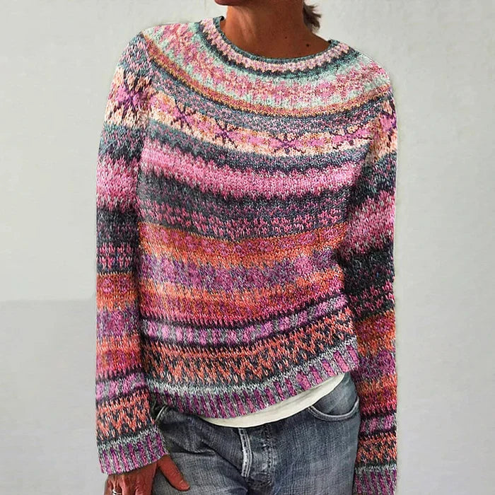 Pull à motif Fair Isle pour femme
