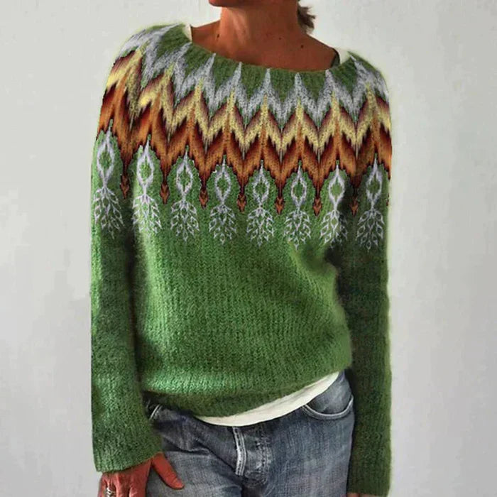Pull à motif Fair Isle pour femme