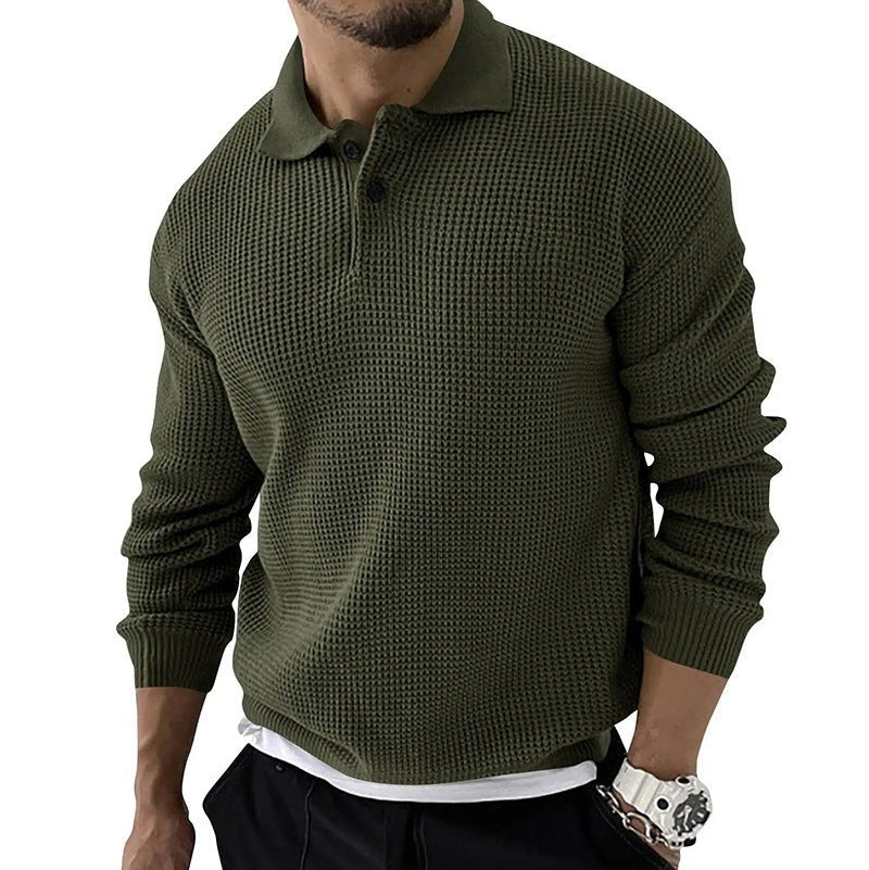 Pull col polo à boutons pour homme