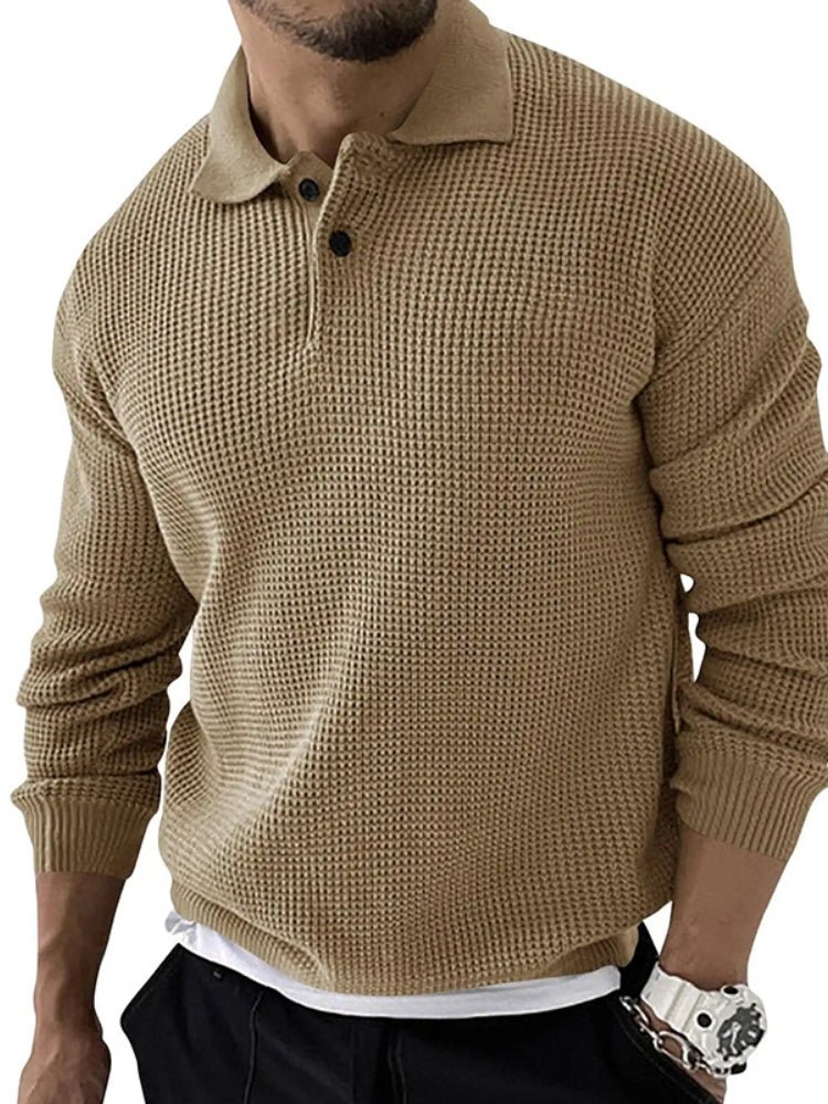 Pull col polo à boutons pour homme