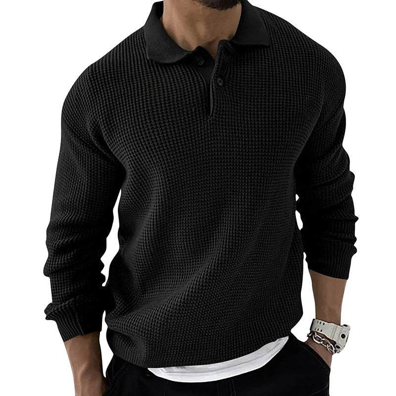 Pull col polo à boutons pour homme