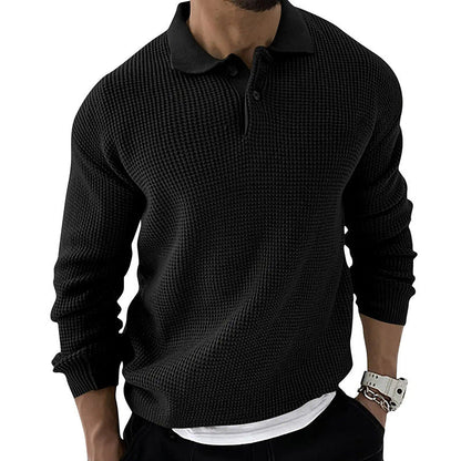 Pull col polo à boutons pour homme