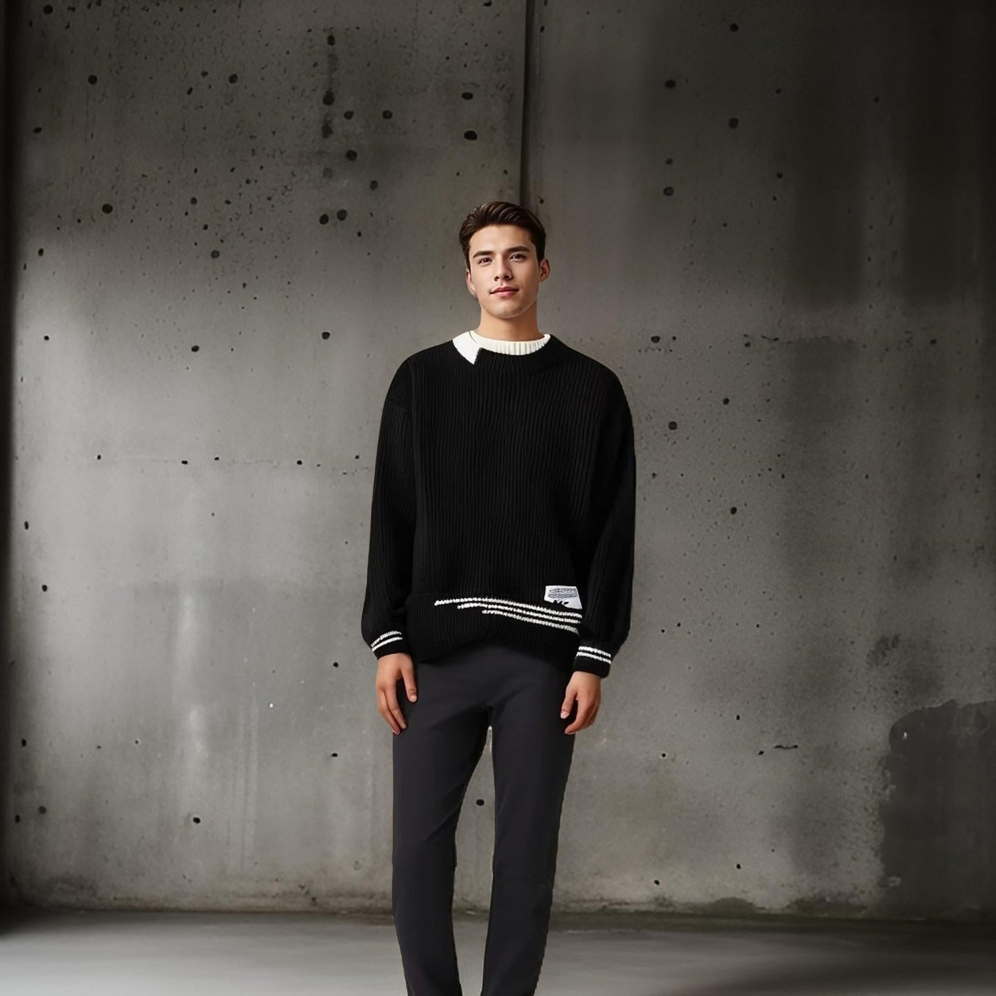Pull col rond pour homme