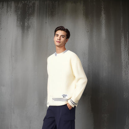 Pull col rond pour homme