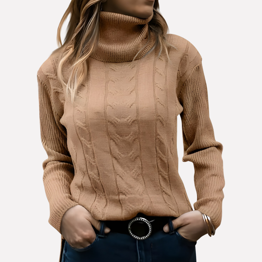Pull col roulé femme – style décontracté au quotidien
