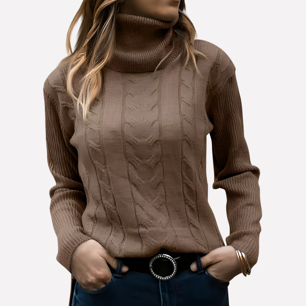 Pull col roulé femme – style décontracté au quotidien