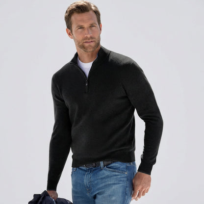 Pull col V zippé pour homme - idéal pour le printemps