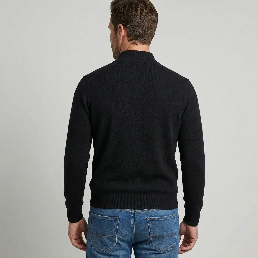 Pull col V zippé pour homme - idéal pour le printemps