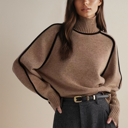 Pull d’hiver à col roulé pour femme