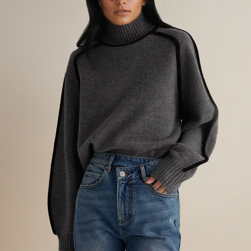 Pull d’hiver à col roulé pour femme