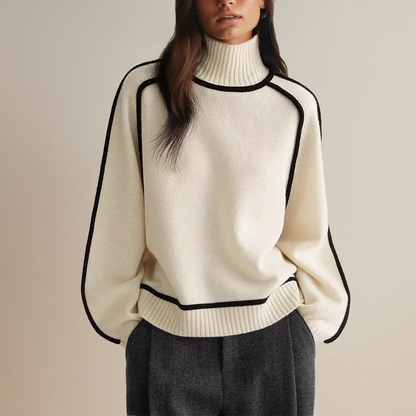 Pull d’hiver à col roulé pour femme