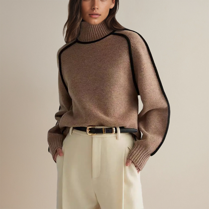 Pull d’hiver à col roulé pour femme