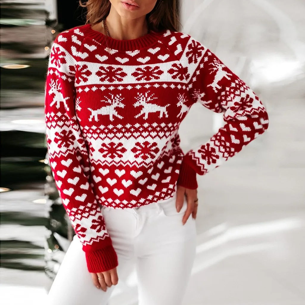 Pull de Noël femme cintré