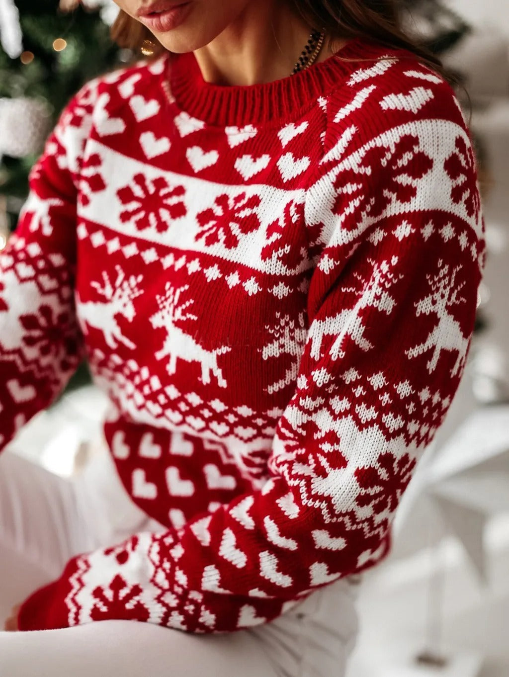 Pull de Noël femme cintré