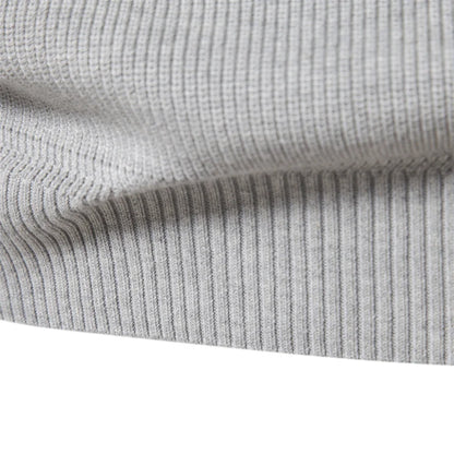 Pull décontracté pour homme à col montant zippé