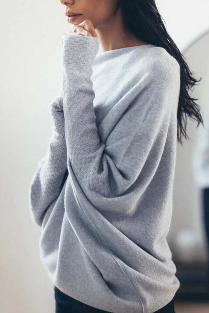 Pull drapé élégant pour femme
