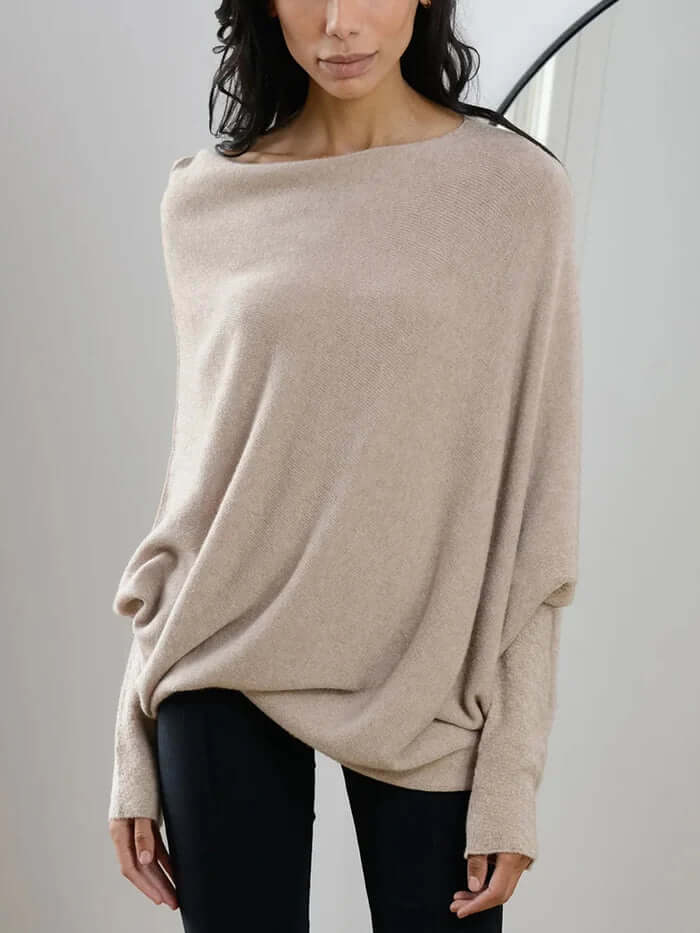 Pull drapé élégant pour femme