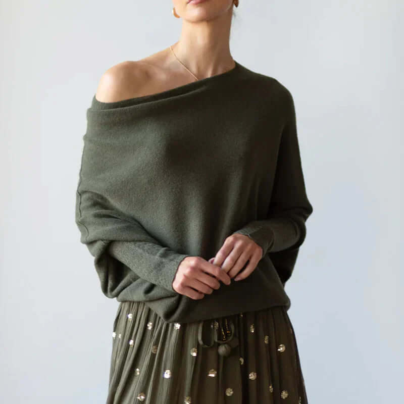 Pull drapé élégant pour femme