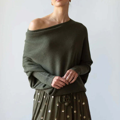 Pull drapé élégant pour femme