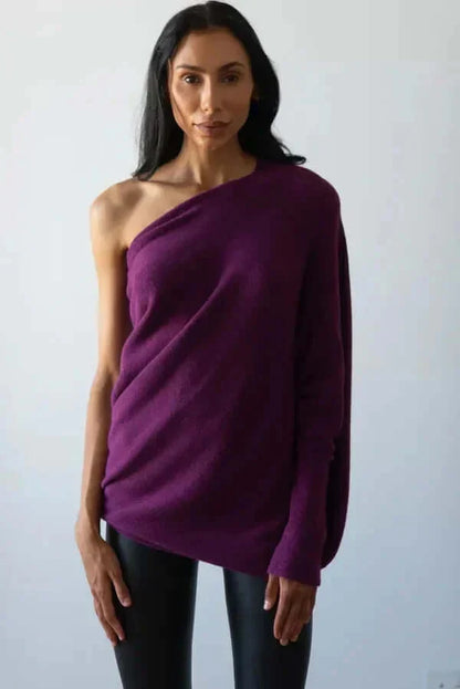 Pull drapé élégant pour femme
